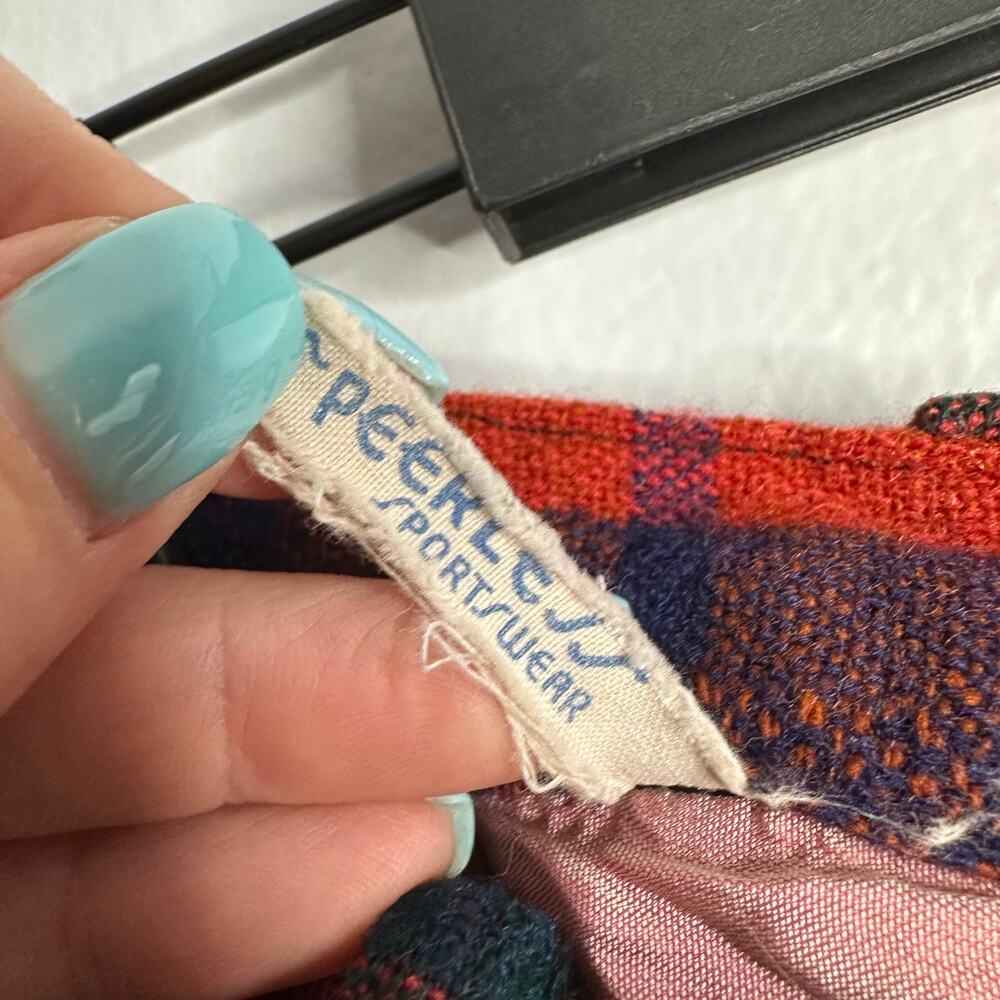 Peerless Sportswear Plaid Skirt Womens 26 Waist Multi Color EUC Vintage Pleated - Picture 3 of 5